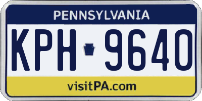 PA license plate KPH9640