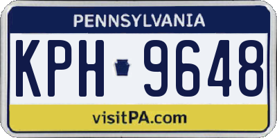 PA license plate KPH9648