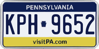 PA license plate KPH9652