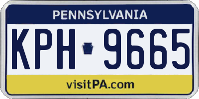 PA license plate KPH9665