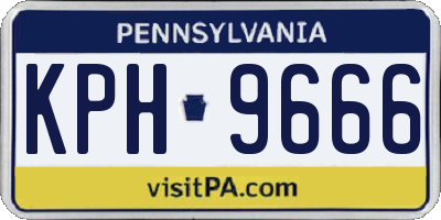 PA license plate KPH9666