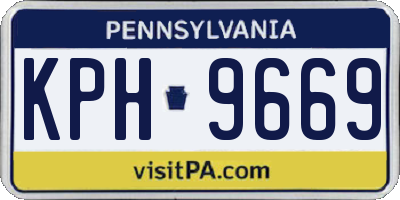 PA license plate KPH9669