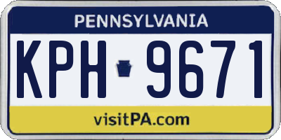 PA license plate KPH9671