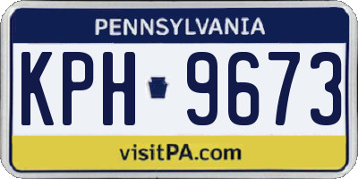 PA license plate KPH9673