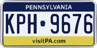 PA license plate KPH9676