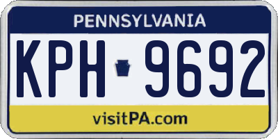 PA license plate KPH9692