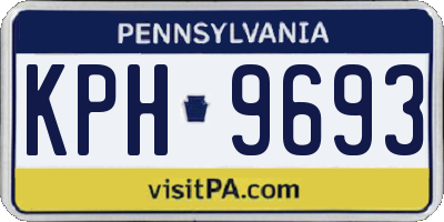 PA license plate KPH9693