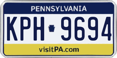 PA license plate KPH9694