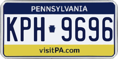 PA license plate KPH9696
