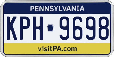 PA license plate KPH9698