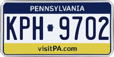 PA license plate KPH9702