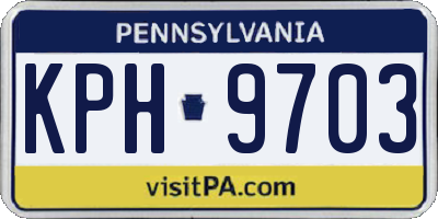 PA license plate KPH9703