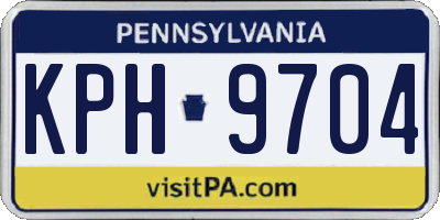 PA license plate KPH9704