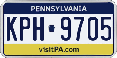 PA license plate KPH9705