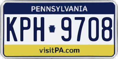 PA license plate KPH9708
