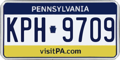 PA license plate KPH9709