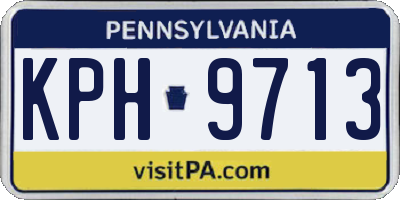 PA license plate KPH9713