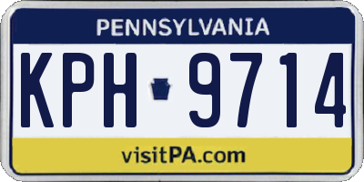 PA license plate KPH9714