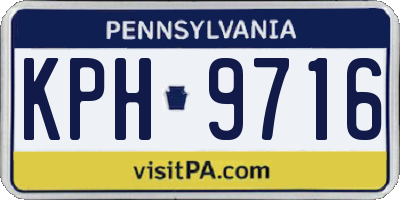 PA license plate KPH9716