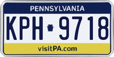 PA license plate KPH9718