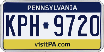PA license plate KPH9720