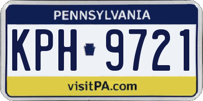 PA license plate KPH9721