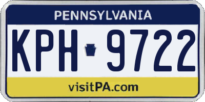 PA license plate KPH9722