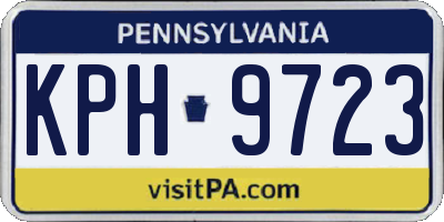 PA license plate KPH9723