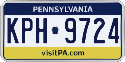 PA license plate KPH9724