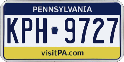 PA license plate KPH9727