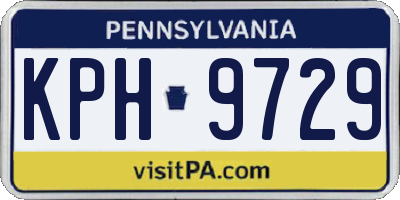 PA license plate KPH9729