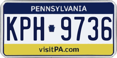 PA license plate KPH9736