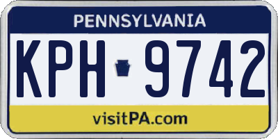 PA license plate KPH9742