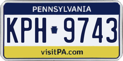 PA license plate KPH9743