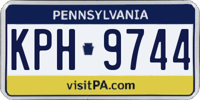 PA license plate KPH9744