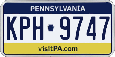 PA license plate KPH9747