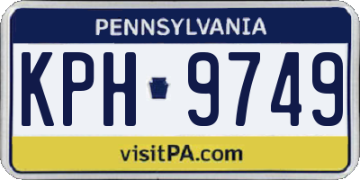 PA license plate KPH9749