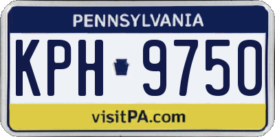 PA license plate KPH9750