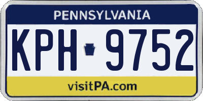 PA license plate KPH9752