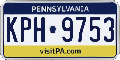 PA license plate KPH9753
