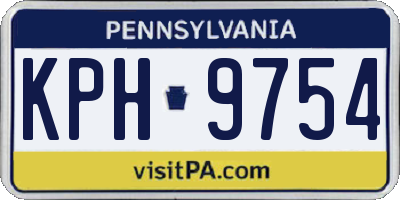 PA license plate KPH9754