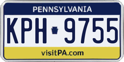 PA license plate KPH9755