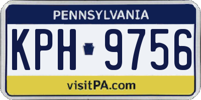 PA license plate KPH9756
