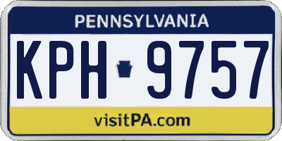 PA license plate KPH9757