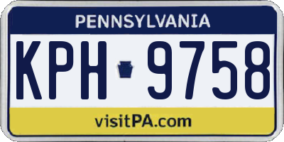 PA license plate KPH9758