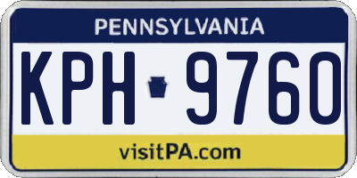 PA license plate KPH9760
