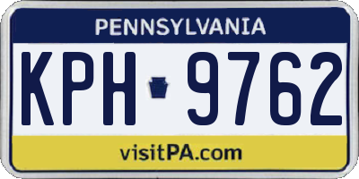 PA license plate KPH9762