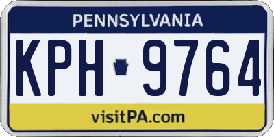 PA license plate KPH9764