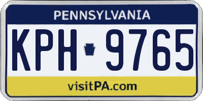 PA license plate KPH9765