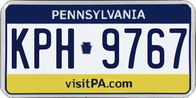PA license plate KPH9767